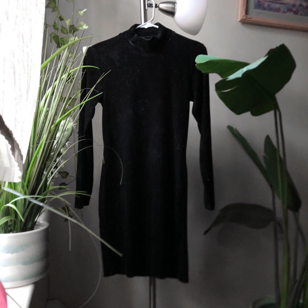 Velvet black dress